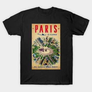 Retro poster - travel - vintage - Paris T-Shirt